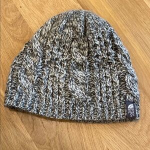 The North Face Gray Ribbed Knit Hat